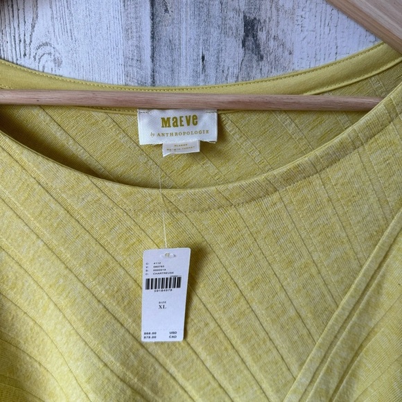 Anthropologie Maeve Devine Yellow Tunic Top Size XL - Picture 9 of 10